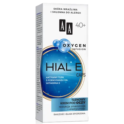 AA Oxygen Infusion, Hial E Caps, Tlenowy krem pod oczy 40+