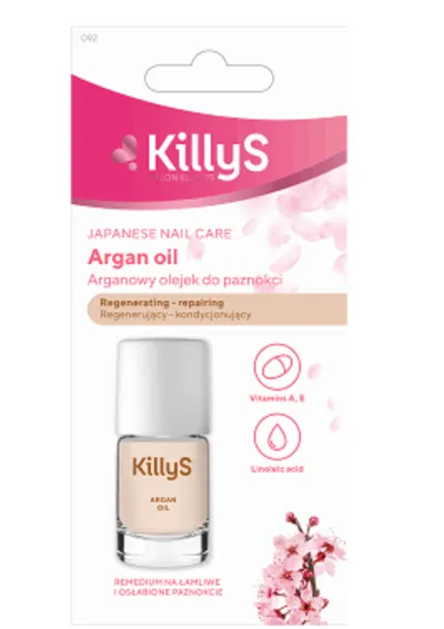KillyS Japanese Nail Care, Arganowy olejek do paznokci regenerująco - kondycjonujący  `Japoński rytuał`