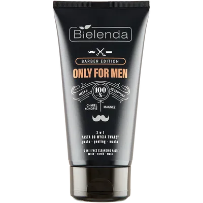 Bielenda Only For Men, Barber Edition, 3 w 1 pasta do mycia twarzy