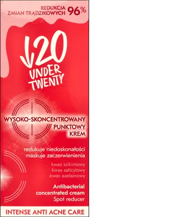 Under Twenty Wysoko-skoncentrowany punktowy krem redukujący niedoskonałości