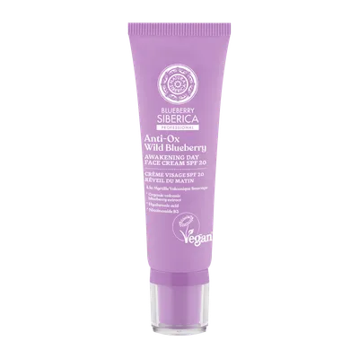 Natura Siberica Blueberry Siberica Professional, Anti-ox Wild Blueberry Awakening Face Cream SPF 20 (Pobudzający krem do twarzy na dzień z filtrem SPF 20)