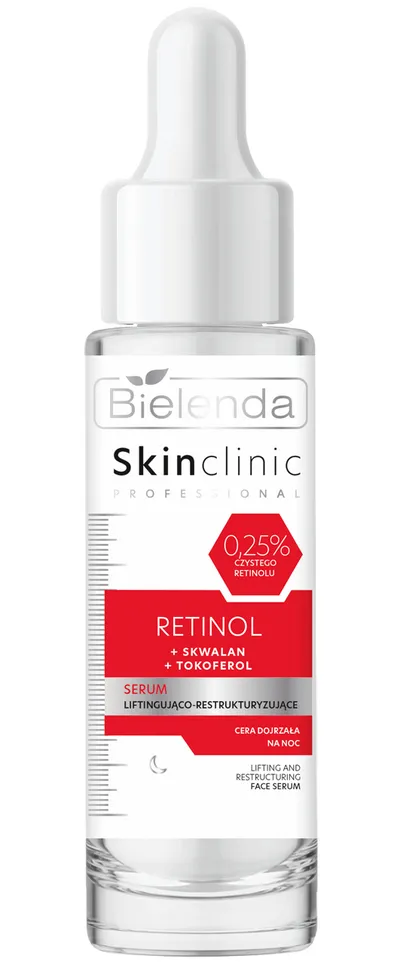 Bielenda Skin Clinic Professional, Serum liftingująco-restrukturyzujące `Retinol + skwalan + tokoferol`