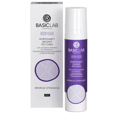 BasicLab Dermocosmetics Esteticus, Korygujący balsam do ciała z 0,2% czystego retinolu