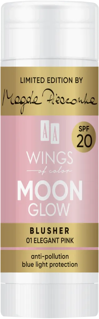 AA Wings of Color Limited Edition by Magda Pieczonka, Blusher `Moon Glow` (Kremowy róż do policzków w sztyfcie)