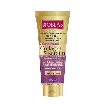 Bioblas Collagen & Keratin Conditioner (Kolagenowo - keratynowa odżywka do włosów cienkich i zniszczonych)