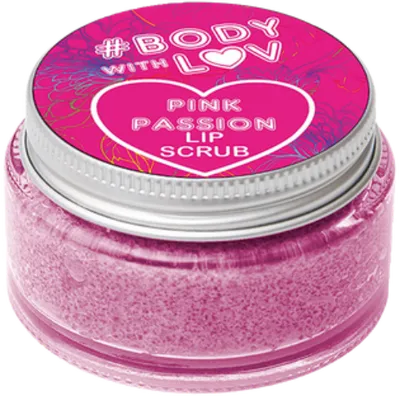 Body with Luv Pink Passion Lip Scrub (Cukrowy srub do ust)