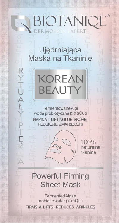 Biotaniqe Korean Beauty, Ujędrniająca maska na tkaninie