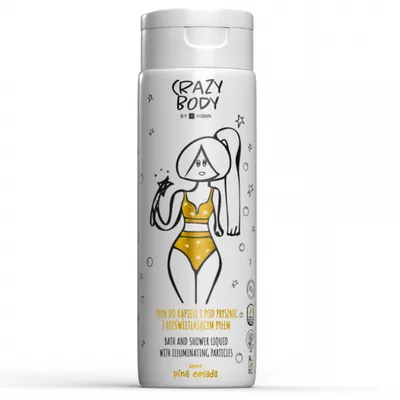 Crazy Body Płyn do kąpieli i pod prysznic z rozświetlającym pyłem `Pina Colada`