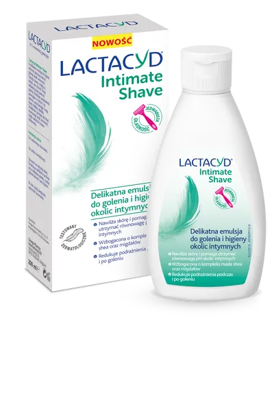 Lactacyd Intimate Shave, Delikatna emulsja do golenia i higieny okolic intymnych