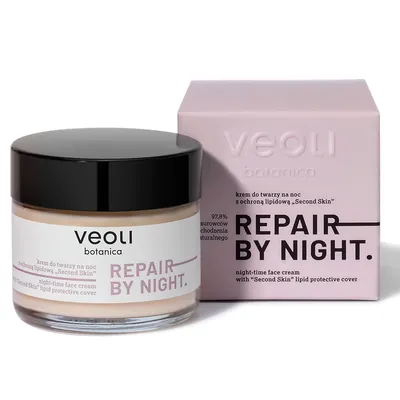 Veoli Botanica Repair By Night, Krem do twarzy na noc z ochroną lipidową `Second Skin`