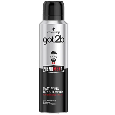 Schwarzkopf Got2b Phenomenal, Mattifying Dry Shampoo (Suchy matujący szampon do włosów dla mężczyzn)