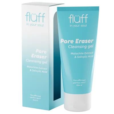 Fluff Pore Eraser Cleansing Gel (Żel do mycia twarzy z ekstraktem z malachitu i kwasem salicylowym)