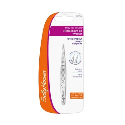 Sally Hansen Stray Hair Beware, Needle Point Tip Stainless Steel Tweezers (Pęseta do brwi)