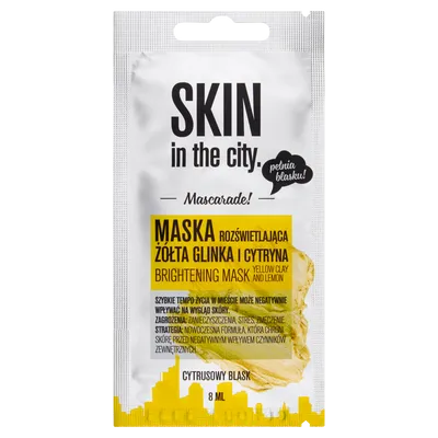 Skin in the City Mascarade, Brightening Mask Yellow Clay and Lemon (Rozświetlająca maska żółta glinka i cytryna)