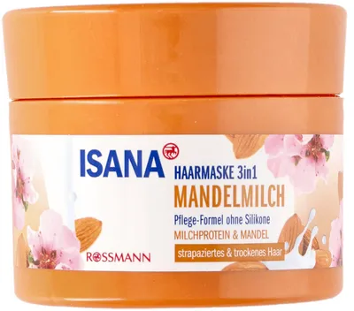 Isana Haarmaske 3in1 Mandelmilch (Maska do włosów 3w1 `Mleczko migdałowe`)