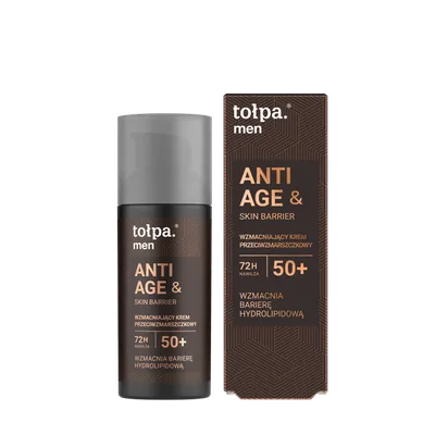 Tołpa Men, Anti Age & Skin Barrier, Wzmacniający krem przeciwzmarszczkowy 50+