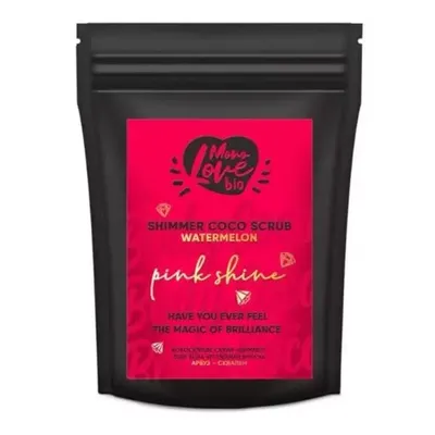 Mono Love Bio Shimmer Coco Scrub Watermelon Pink Shine (Połyskujący kokosowy peeling do ciała z ekstraktem z arbuza)