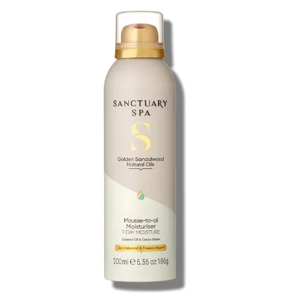 The Sanctuary Spa Golden, Sandalwood Natural Oils, Mousse-to-Oil Moisturiser (Olejek do ciała)