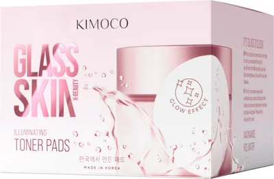 Kimoco Beauty Glass Skin, Illuminating Toner Pads (Rozświetlające płatki do twarzy)