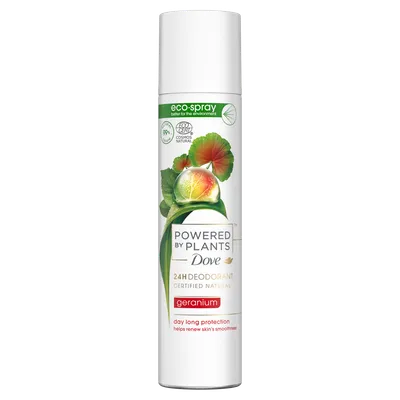 Dove Powered By Plants, 24h Deodorant Geranium (Dezodorant w sprayu `Geranium`)