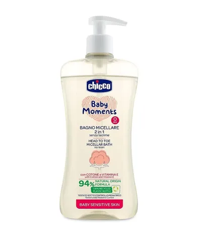 Chicco Baby Moments, Micelarny płyn do kąpieli 2 w 1