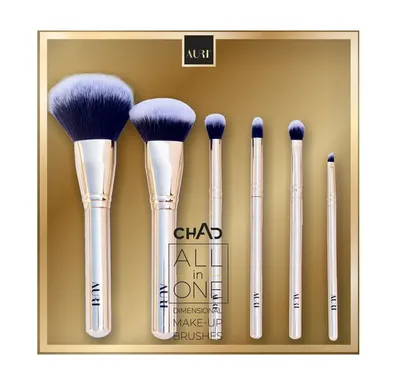 Auri Chad All in One Dimensional Make-up Brushes (Zestaw 6 pędzli do makijażu)