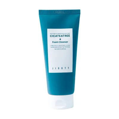 Jigott Cica Tea Tree, Foam Cleanser (Oczyszczająca pianka do twarzy)