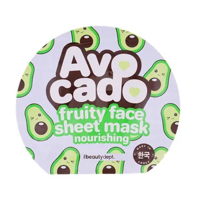 The Beauty Dept. Avocado Fruity Face Sheet Mask Nourishing (Nawilżająca maseczka do twarzy w płachcie o zapachu awocado)