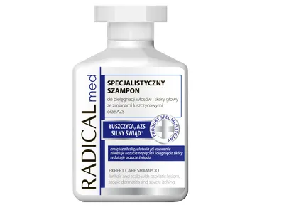 Radical Med, Specjalistyczny szampon do pielęgnacji włosów i skóry głowy ze zmianami łuszczycowymi oraz AZS