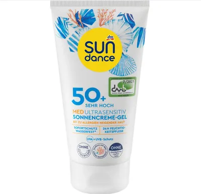 Sun Dance Med, Ultra Sensitiv, Sun Gel Cream SPF50+ (Żel-krem do opalania SPF50+)