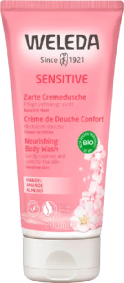 Weleda Sensitive Zarte Cremedusche (Krem do mycia ciała z migdałami dla skóry wrażliwej)