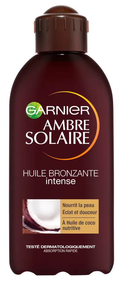 Garnier Ambre Solaire, Huile Bronzante (Brązujący olejek do opalania o zapachu kokosowym)