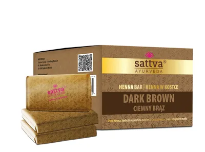Sattva Ayurveda Dark Brown Henna Bar (Henna w kostce)