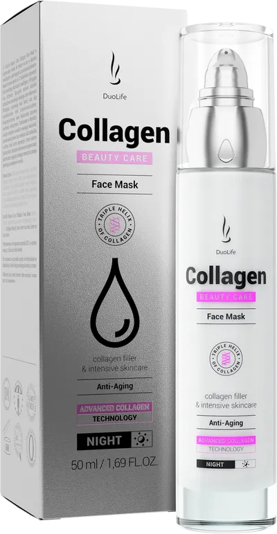 DuoLife Beauty Care,  Collagen Face Mask (Skoncentrowana maska do twarzy na noc)