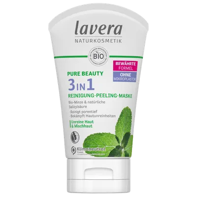 Lavera Pure Beauty, 3in1 Reinigung, Peeling & Maske (Oczyszczanie, peeling i maska 3w1)