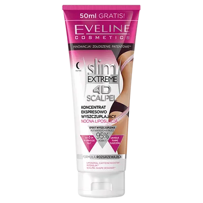 Eveline Cosmetics Slim Extreme 4D Scalpel, Nocny koncentrat ekspresowo wyszczuplający