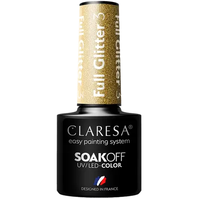 Claresa Full Glitter Soak-off UV/LED Color (Lakier hybrydowy do paznokci)