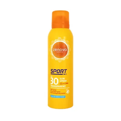 Zenova Suncare Sport, Transparent Sun Spray SPF 30 (Spray przeciwsłoneczny)