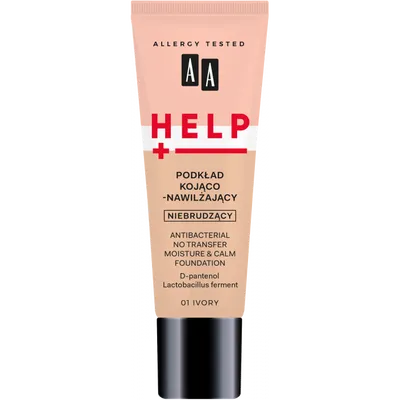 AA Help, Antibacterial No Transfer Moisture & Calm Foundation (Podkład kojąco-nawilżający)