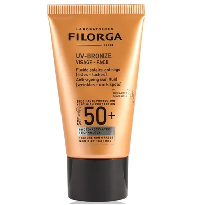 Filorga Sun Care,  UV-Bronze Face Anti-Ageing Sun Fluid SPF 50+ (Krem przeciwzmarszczkowy do twarzy  z filtrem)
