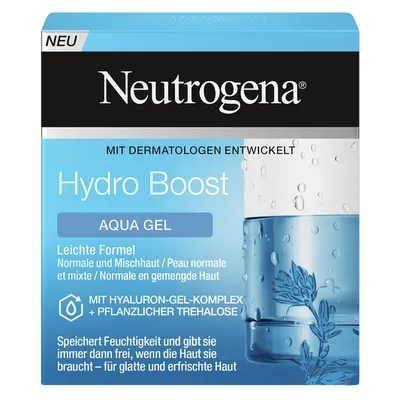 Neutrogena Hydra Boost, Aqua Gel (Nawadniający żel do cery normalnej i mieszanej z roślinną trehalozą (nowa wersja))