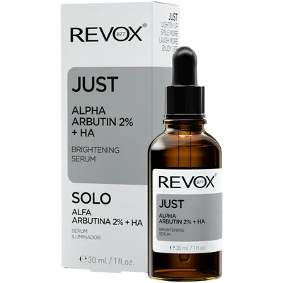 Revox Just Alpha Arbutin 2% + HA (Rozświetlające serum do twarzy i szyi z alfa-arbutyną 2%)