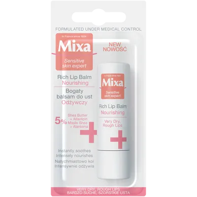 Mixa Sensitive Skin Expert Rich Lip Balm Nourishing (Bogaty balsam do ust odżywczy)