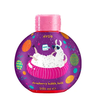Avon Kids, Lama Dude, Strawberry Bubble Bath (Płyn do kąpieli `Zabawna Lama`)