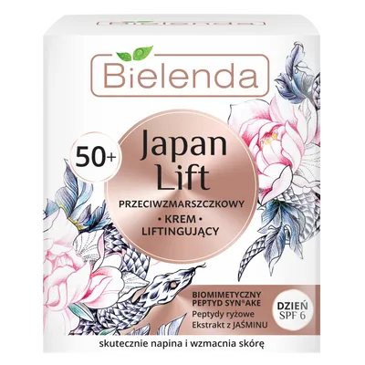 Bielenda Japan Lift, Liftingujący krem przeciwzmarszczkowy 50+ na dzień SPF 6