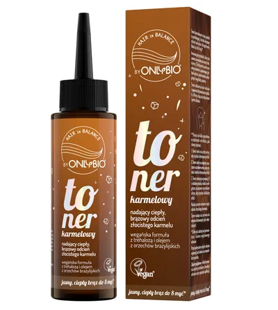 OnlyBio Hair In Balance, Karmelowy, Toner nadający ciepły, brązowy odcień złocistego karmelu