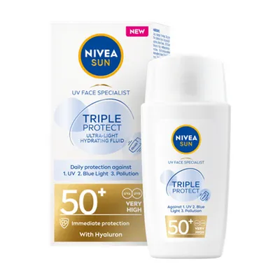 Nivea Sun, UV Face Specialist Triple Protect Sun Cream Fluid SPF50+ (Fluid przeciwsłoneczny)