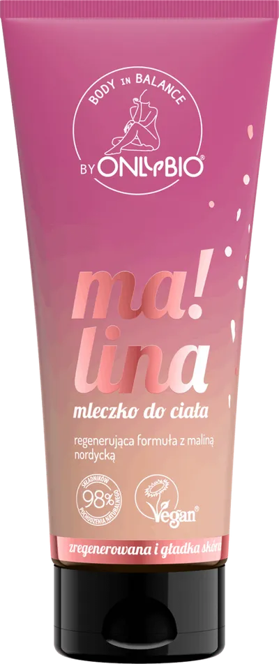 OnlyBio Body in Balance, Mleczko do ciała malinowe