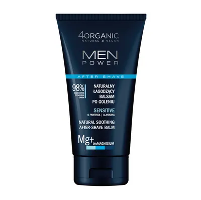 4Organic Men Power, Sensitive Natural Soothing After-Shave Balm (Naturalny łagodzący balsam po goleniu)