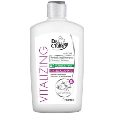 Dr.C.Tuna Vitalizing, Revitalizing Shampoo Garlic & Capixyl (Szampon odżywczy do włosów ze skłonnością do wypadania `Czosnek i Capixyl`)